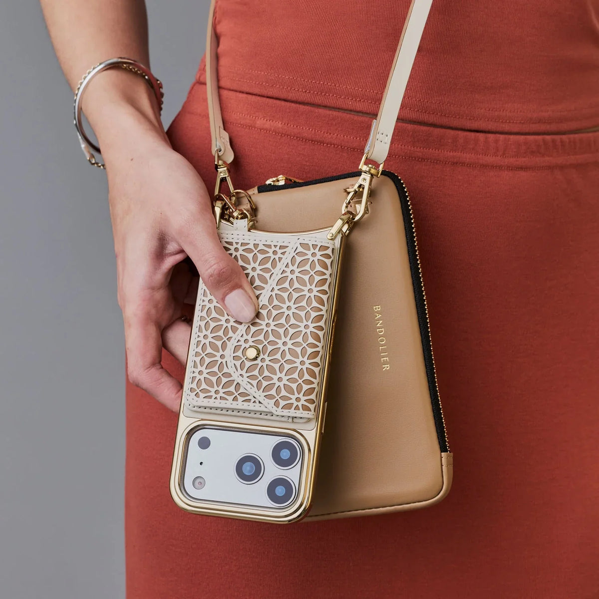 Mira Chrome Magnet Duet Crossbody Phone Case Pouch Set