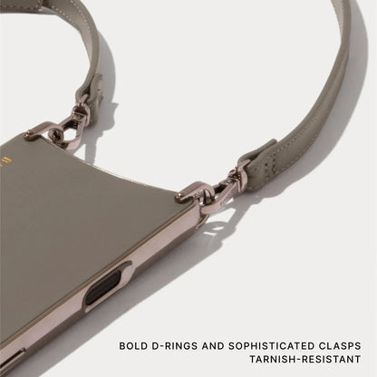 Rayna Chrome Crossbody Phone Case - Warm Gray/Antique Silver