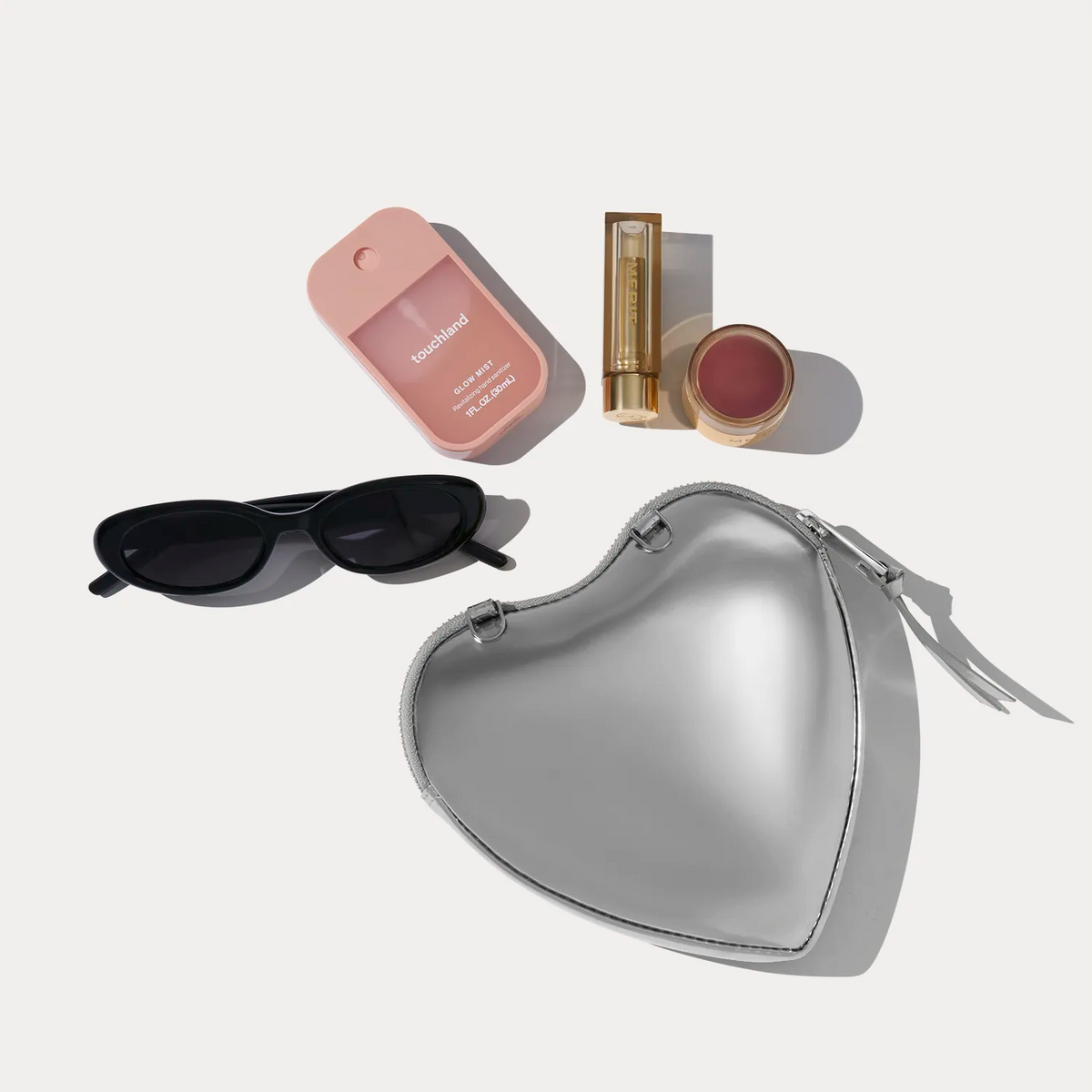 The Kaia Duet Heart Set - Silver Patent/Silver