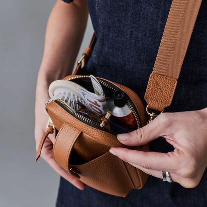 Dillon Bag - Saddle Brown/Gold