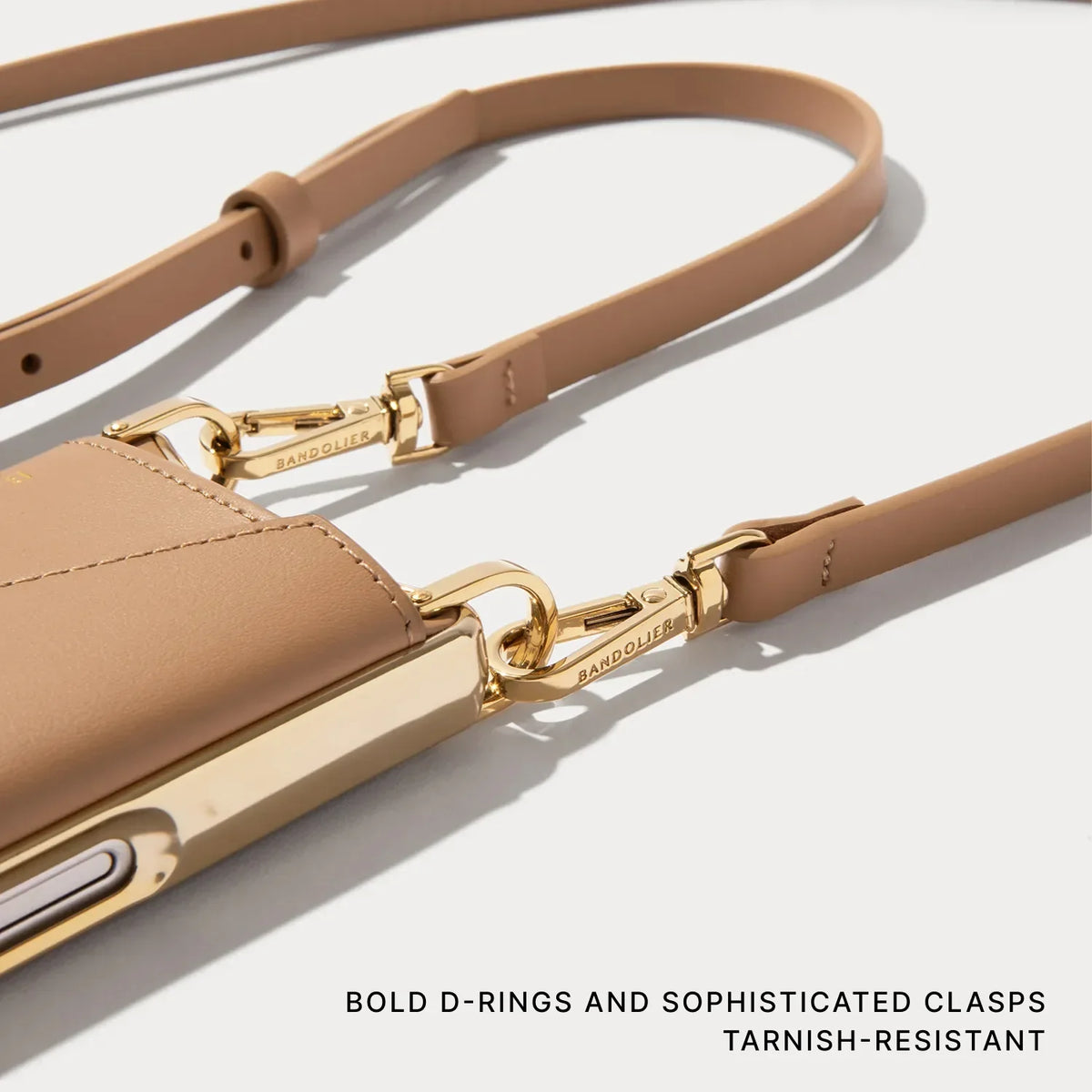 Donna Pouch Set - Tan/Chrome Gold