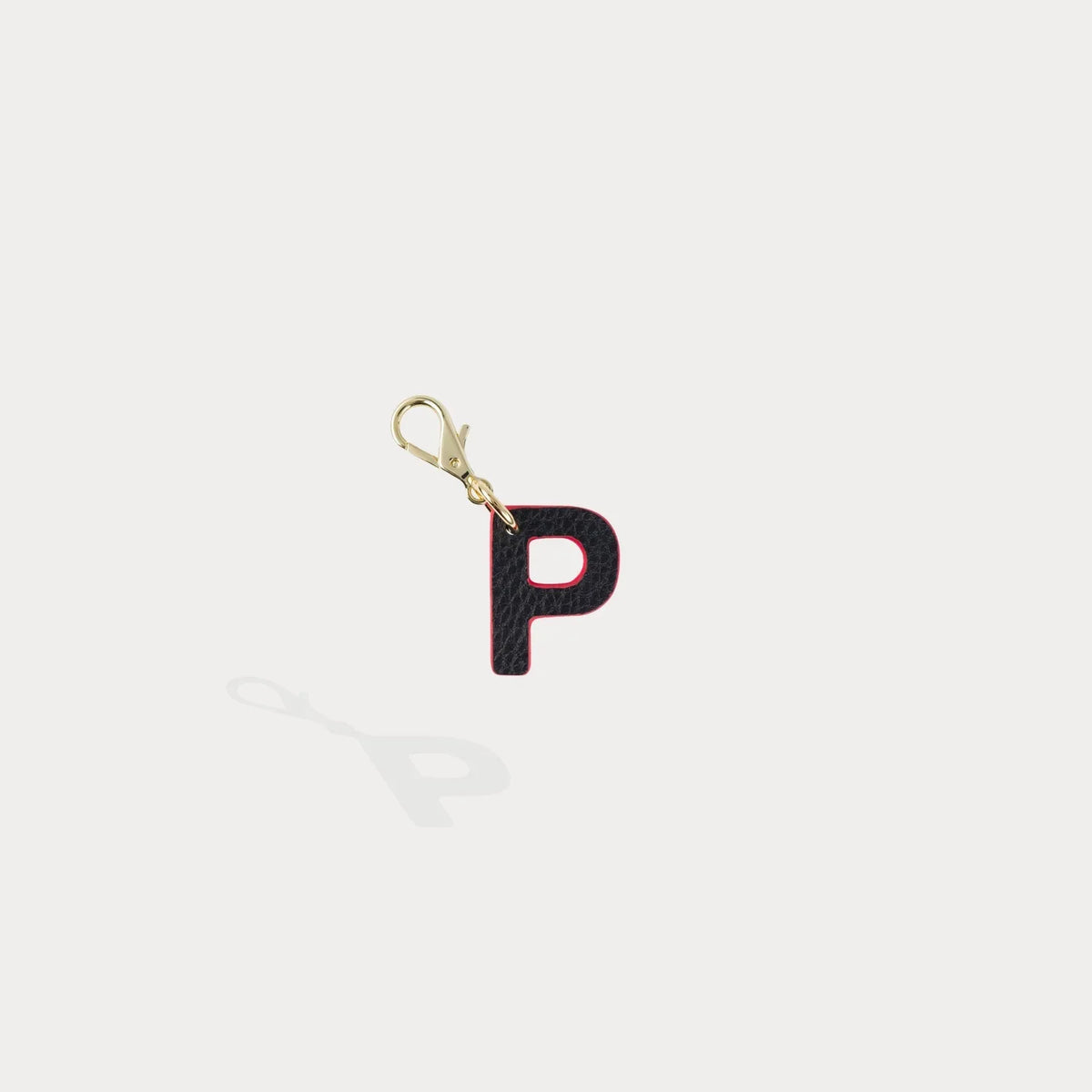 Dye Cut Initial Charm - Black/Classic Red/Gold
