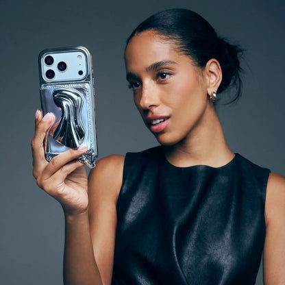 Kaia Wristlet Phone Case - Silver/Chrome Silver