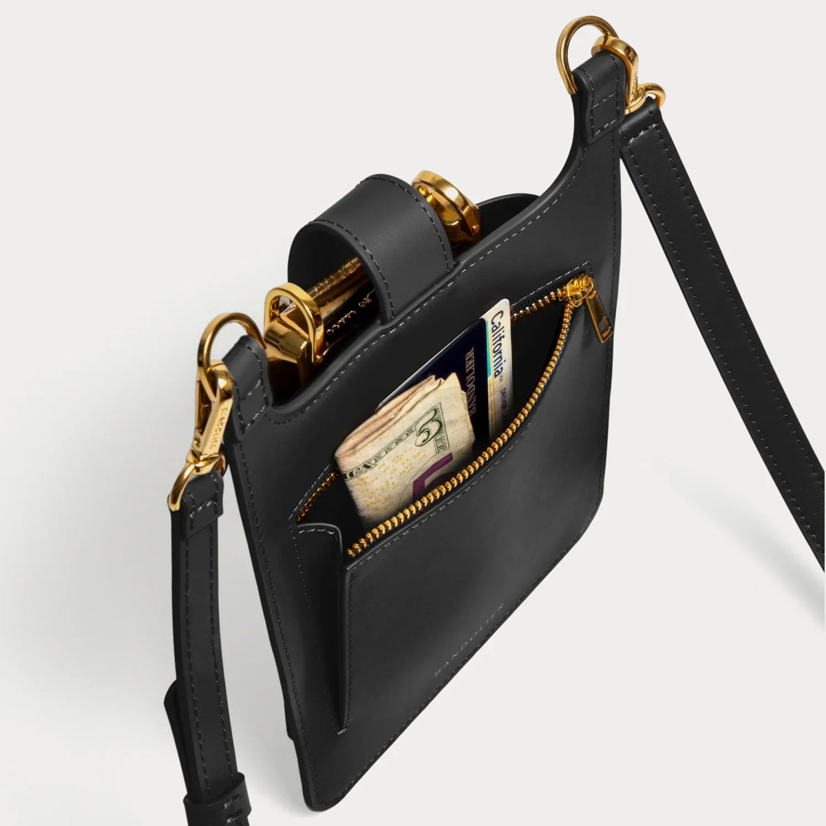 Parker Phone Bag - Black/Gold