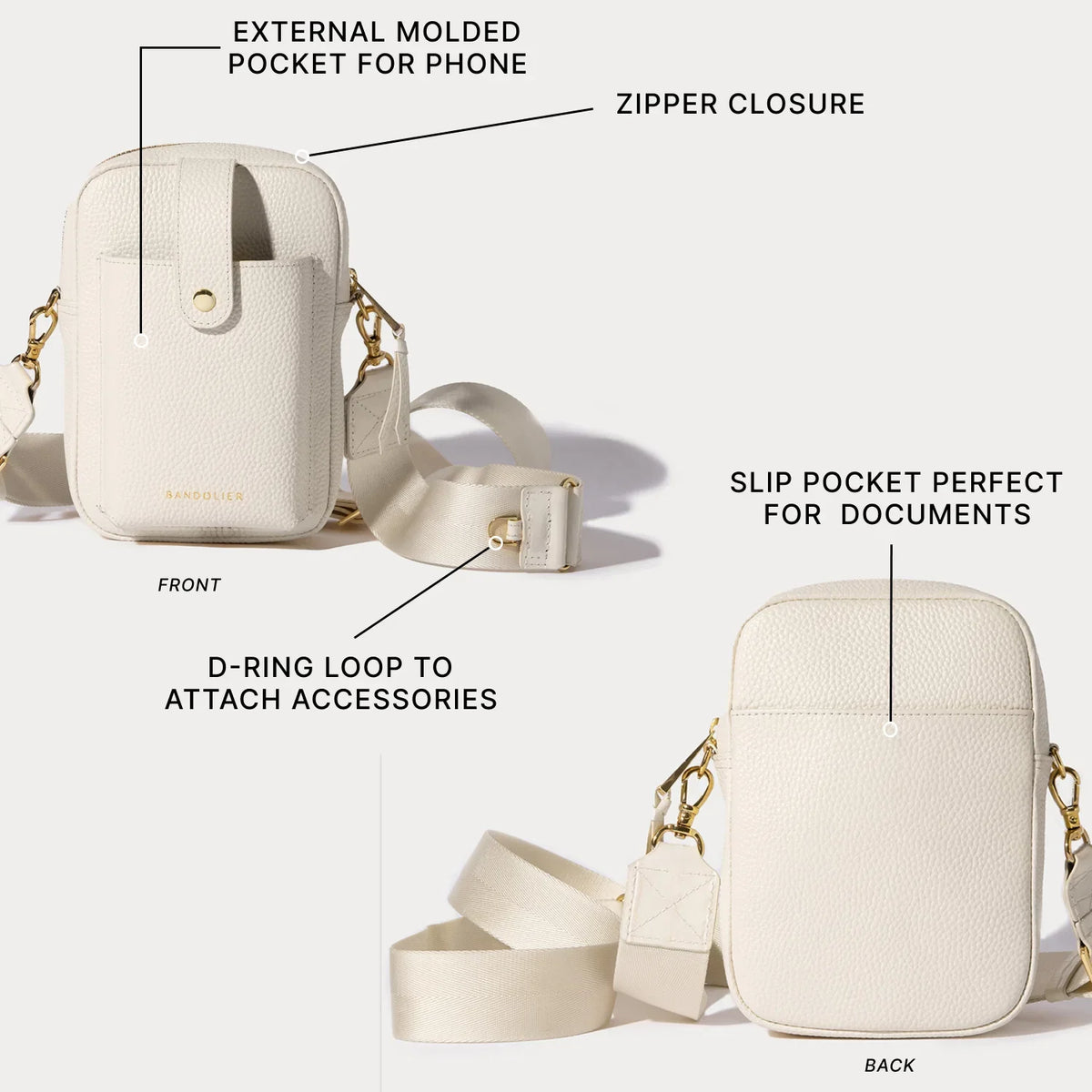 Dillon Bag - Ivory/Gold