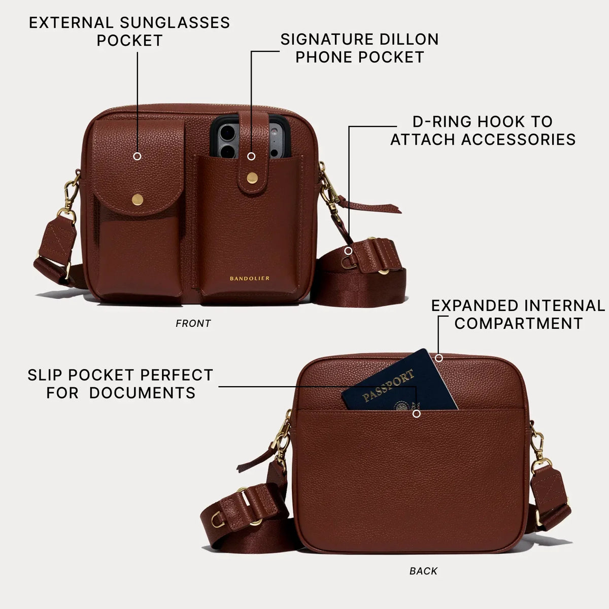 Dillon Dual Pocket Crossbody Bag