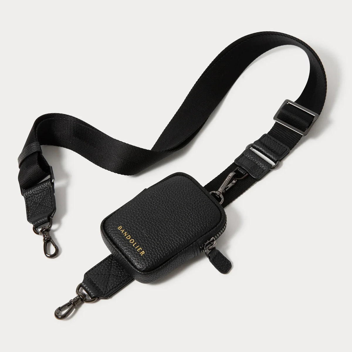 Mini Zip Clip-On Pouch - Black/Pewter